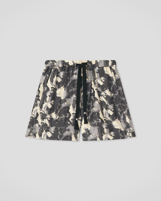 Anish - Twill Silk Shorts - Abstract Aquarelle