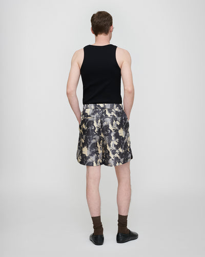 Anish - Twill Silk Shorts - Abstract Aquarelle