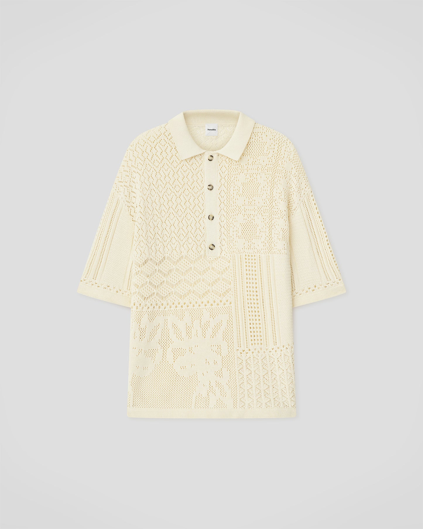 Jiske - Paper Crochet Lace Shirt - Creme