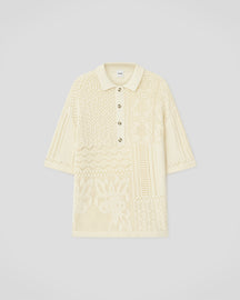 Jiske - Paper Crochet Lace Shirt - Creme