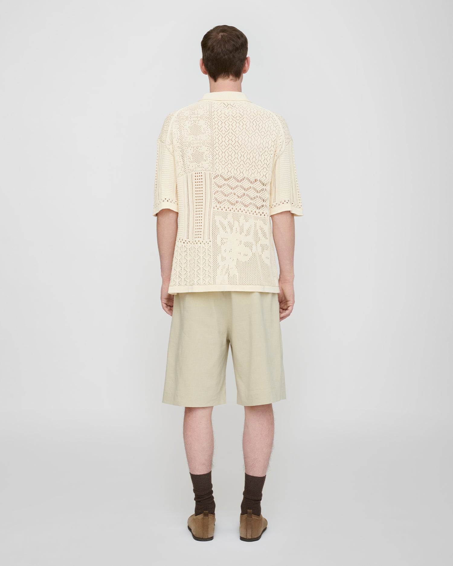 Jasim - Lace polo shirt - Creme – Nanushka