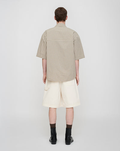 Nahui - Checked Shirting Shirt - Creme/Grey