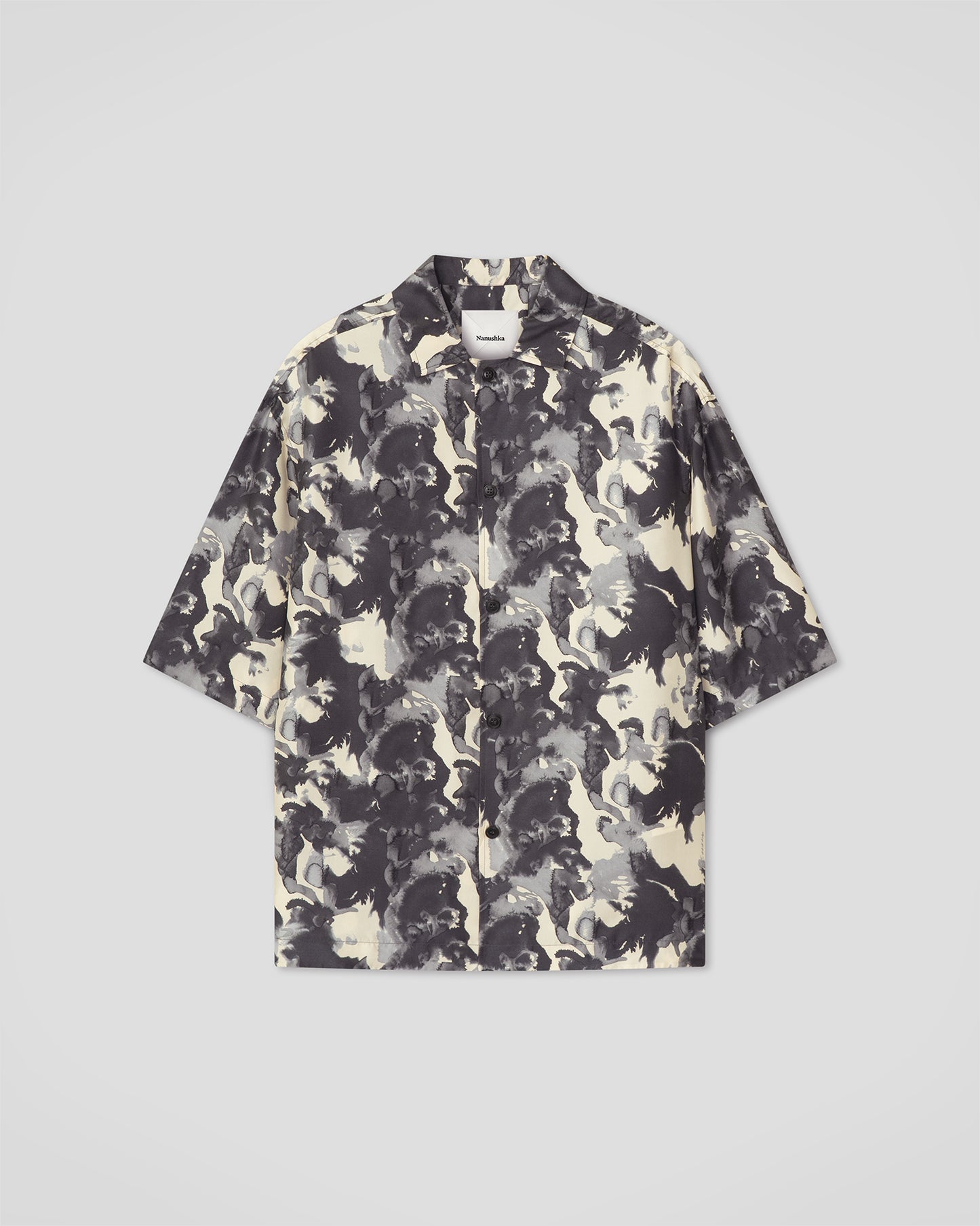 Anwell - Twill Silk Shirt - Abstract Aquarelle