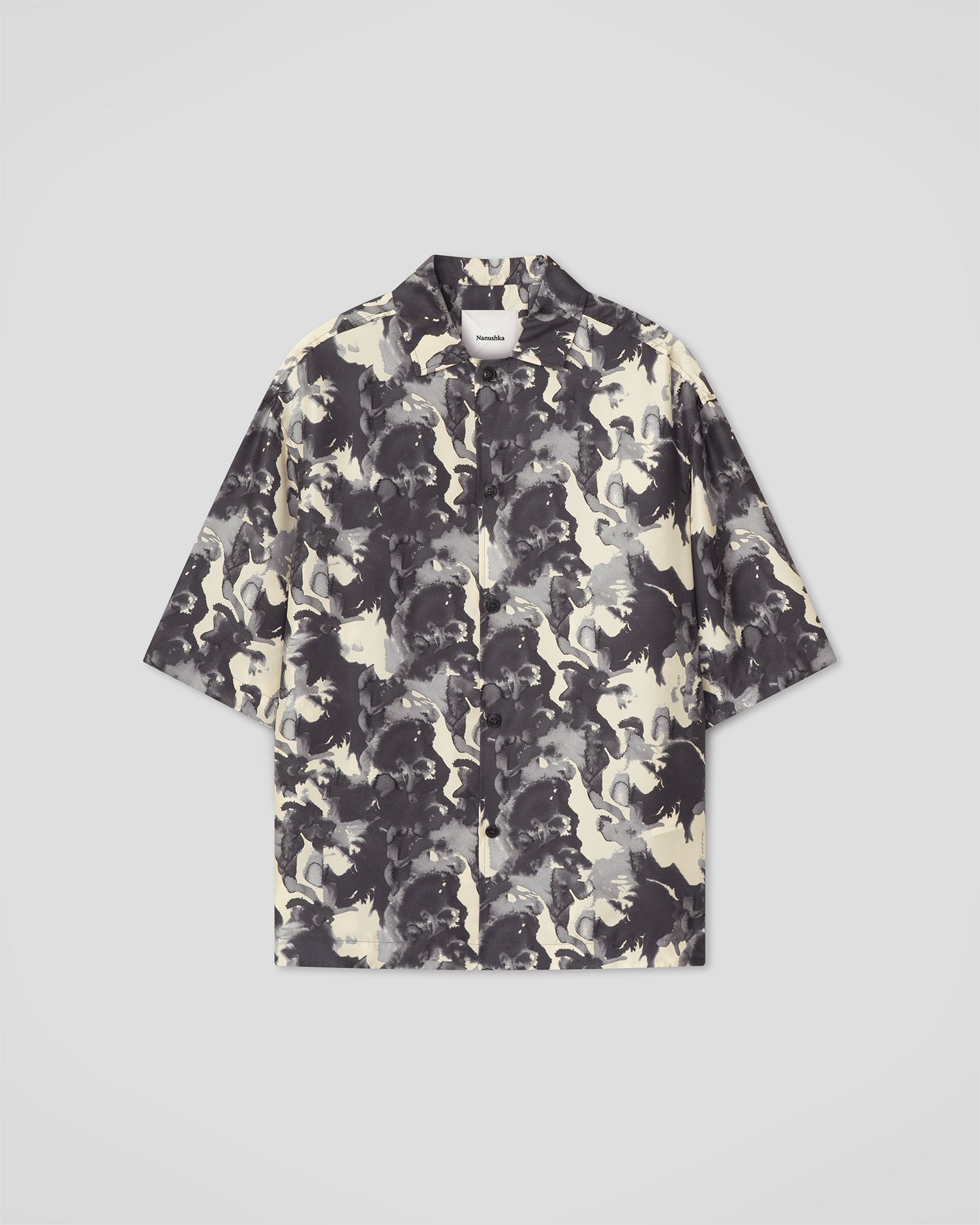 Anwell - Twill Silk Shirt - Abstract Aquarelle