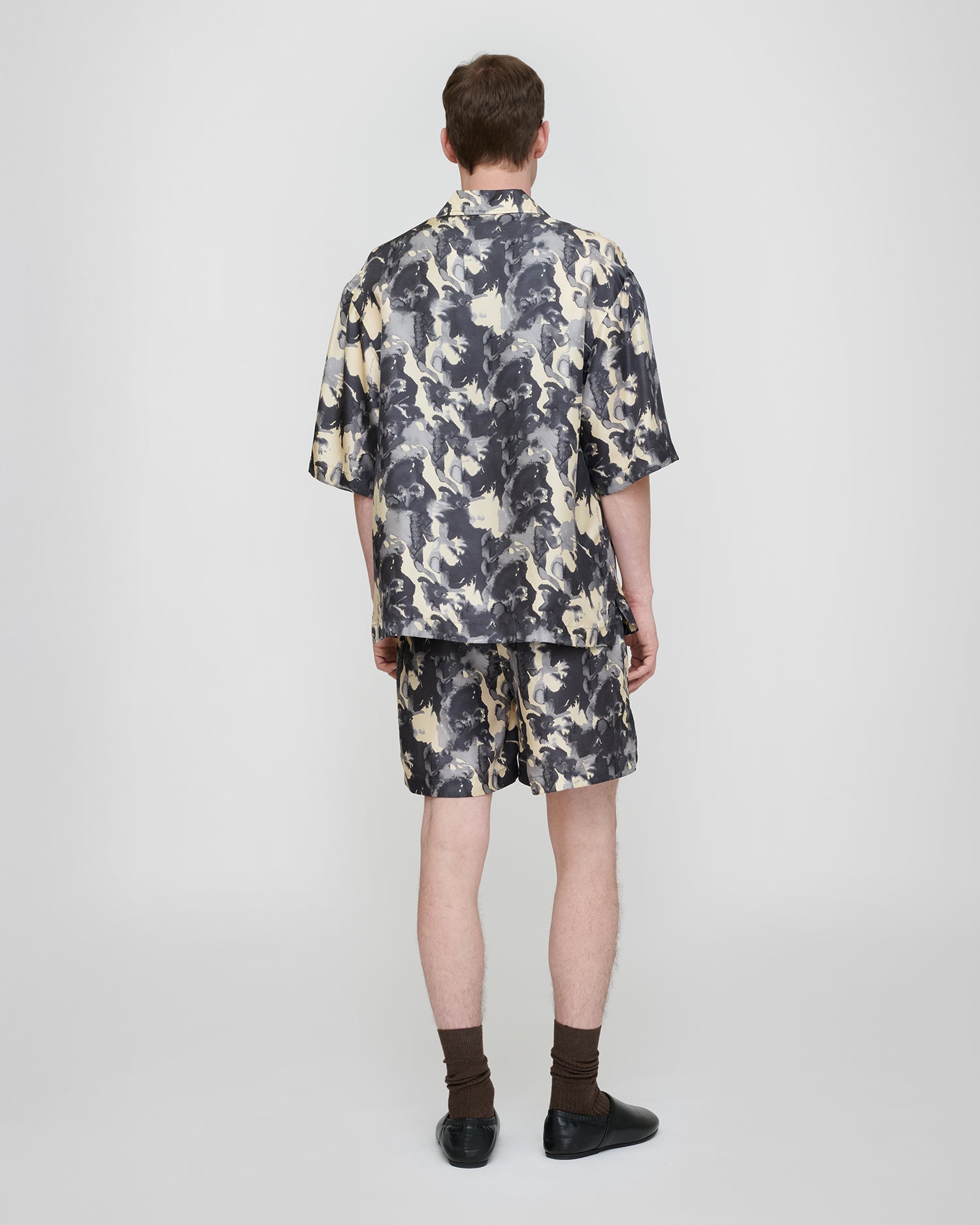 Anwell - Twill Silk Shirt - Abstract Aquarelle