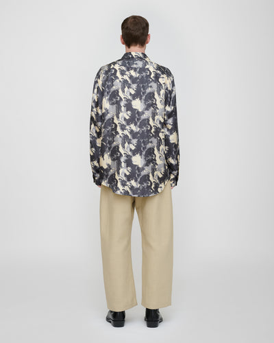 Sebas - Twill Silk Shirt - Abstract Aquarelle