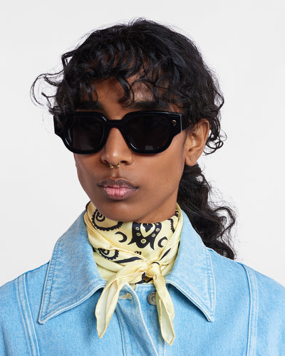 Samui - Bio-Plastic D-Frame Sunglasses - Black