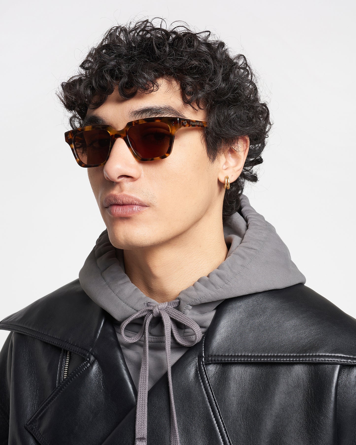 Cadao - Bio-Plastic Angular Sunglasses - Dark Amber