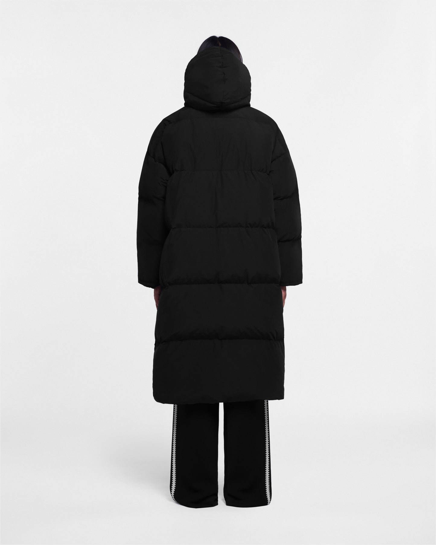 Riva - Tech Poplin Puffer Coat - Off Black