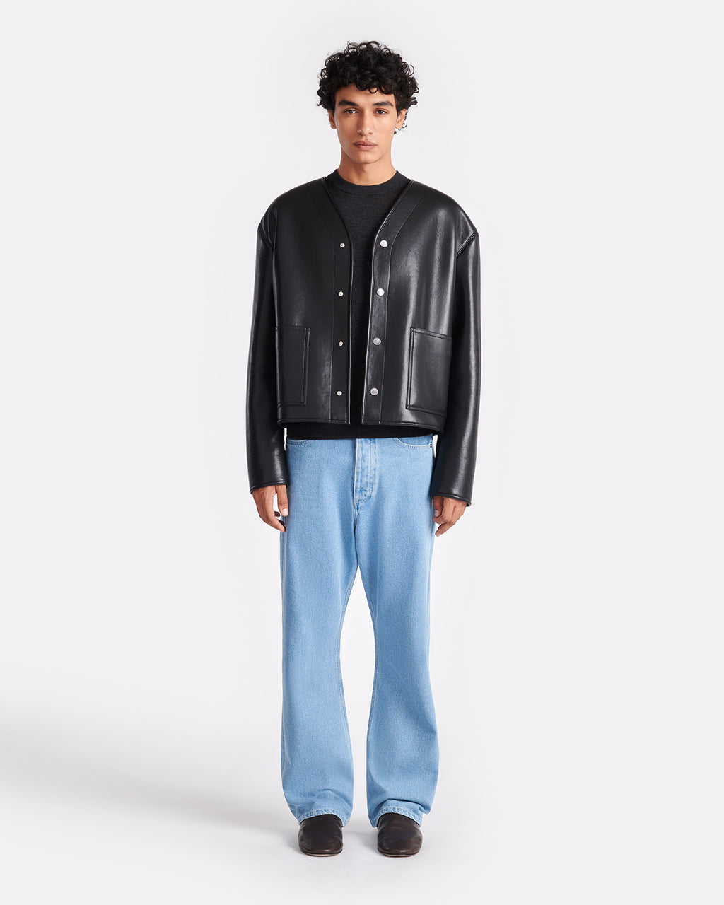 Vico - Shearling jacket - Black Brown