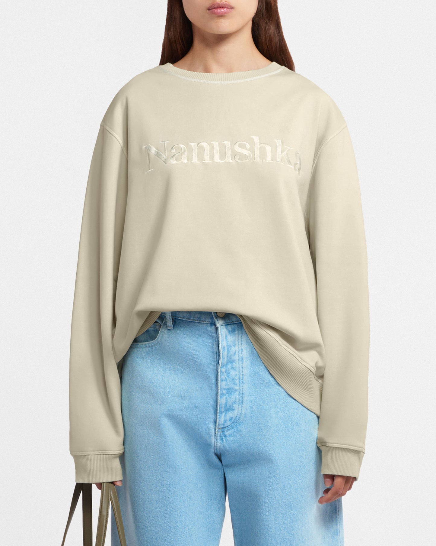 Mart - Organically Grown Cotton Sweatshirt - Shell Symbol – Nanushka