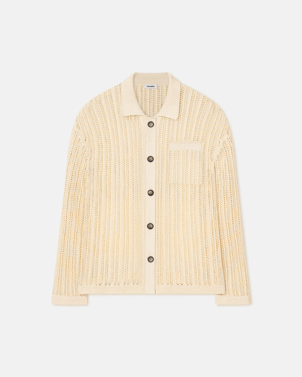 Jiske - Crochet Shirt - Creme – Nanushka