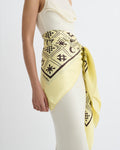 Miani - Silk scarf - Moonbeam/Brown Kopjafa