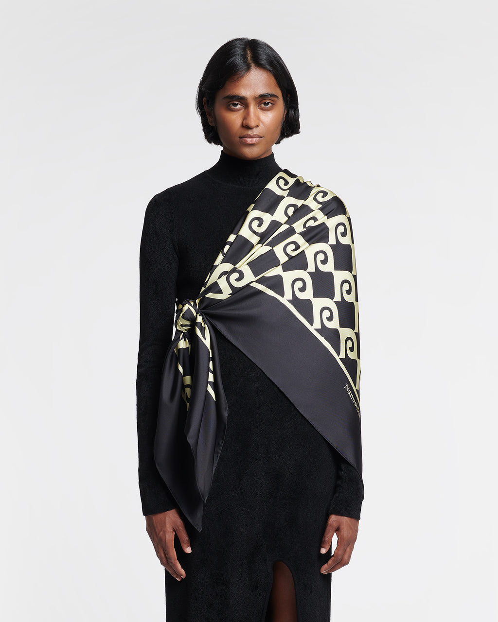 Miani - Silk scarf - Diamond Check