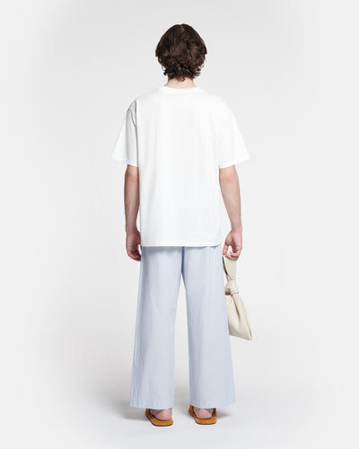 Reece - Embroidered Cotton-Jersey T-Shirt  - Off White