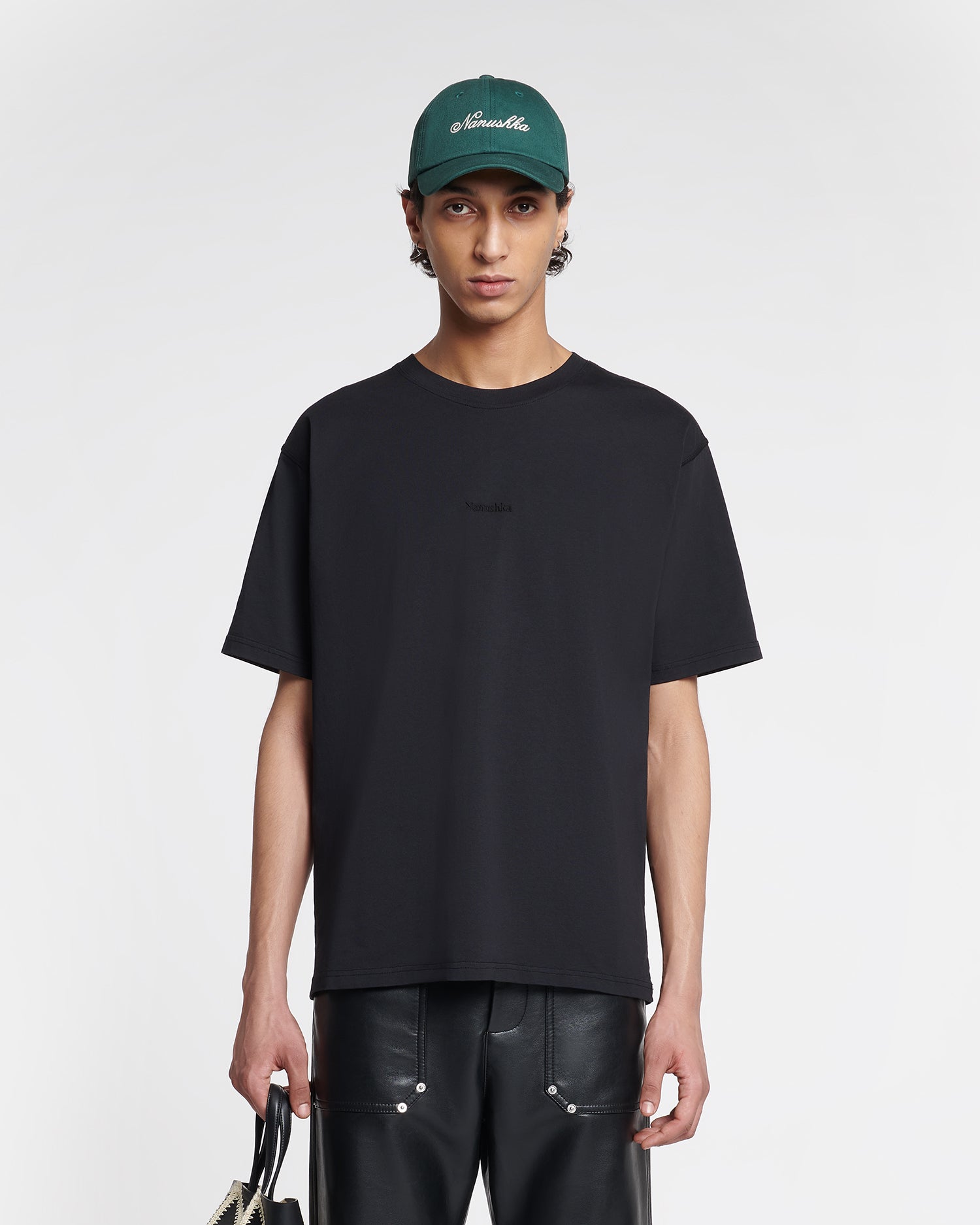 Reece - Embroidered Cotton-Jersey T-Shirt - Black