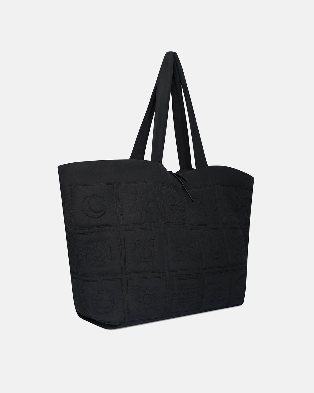 Symbol - Quilted Tech-Poplin Tote - Black