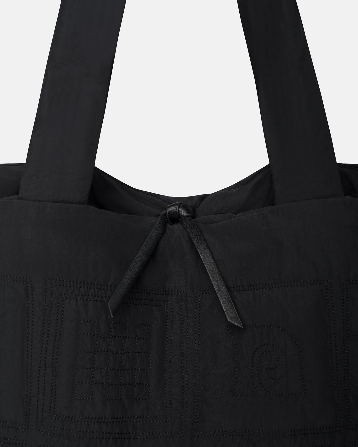 Symbol - Quilted Tech-Poplin Tote - Black