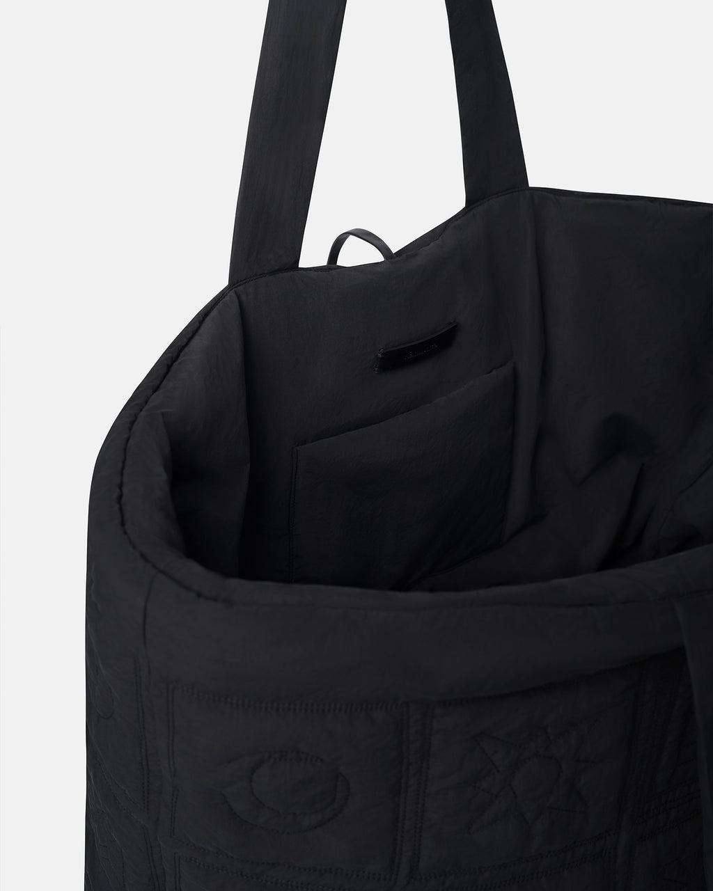Symbol - Quilted Tech-Poplin Tote - Black