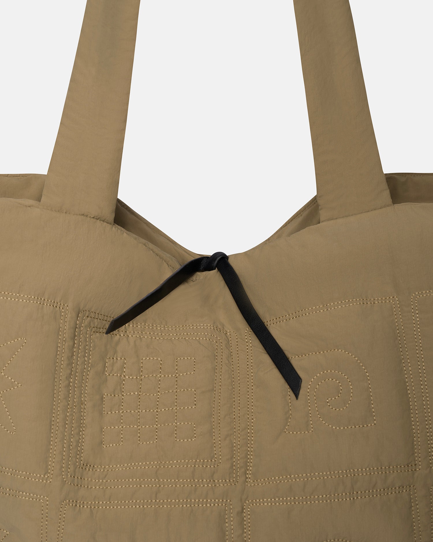 Symbol - Quilted Tech-Poplin Tote - Muted Khaki