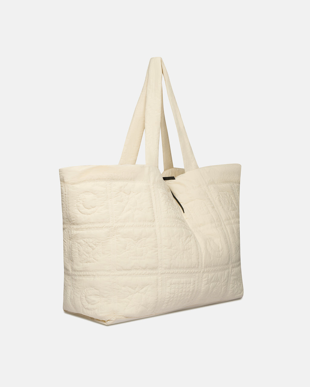 Symbol - Quilted tote bag - Creme