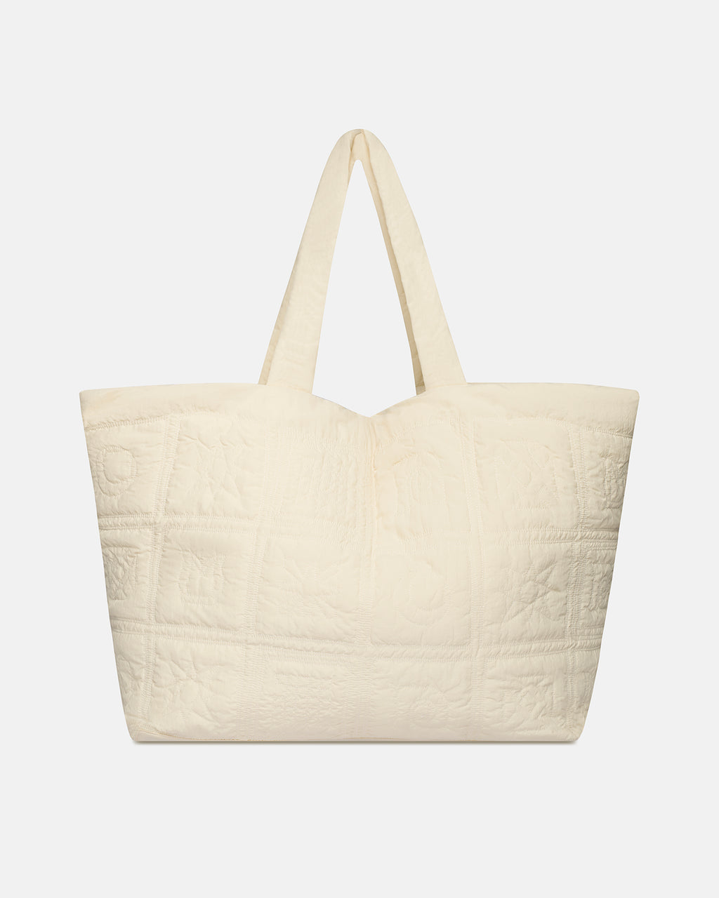 Symbol - Quilted tote bag - Creme
