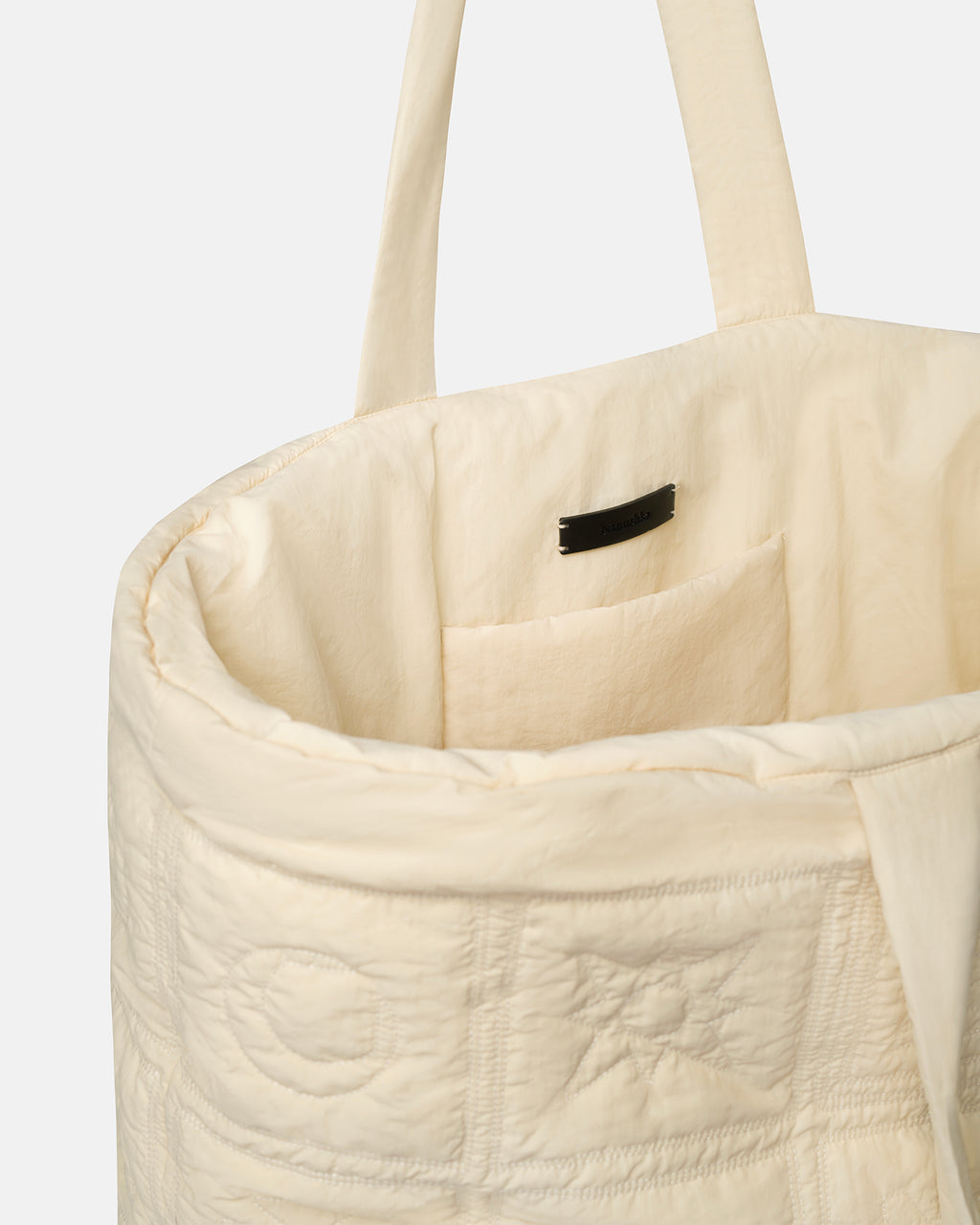 Symbol - Quilted tote bag - Creme