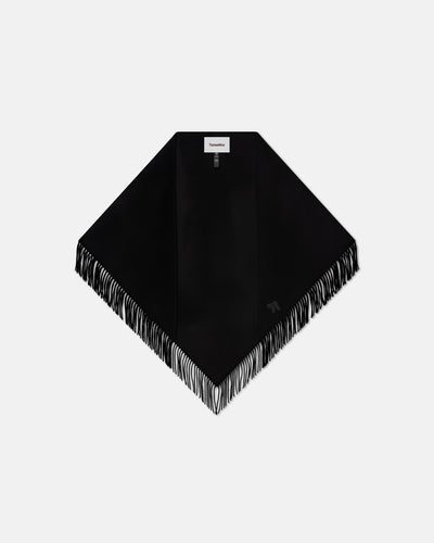 Marlene - Double Wool And Silk-Blend Scarf - Black