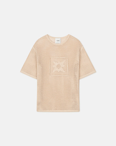 Estienne - Crochet Lace T-Shirt - Creme