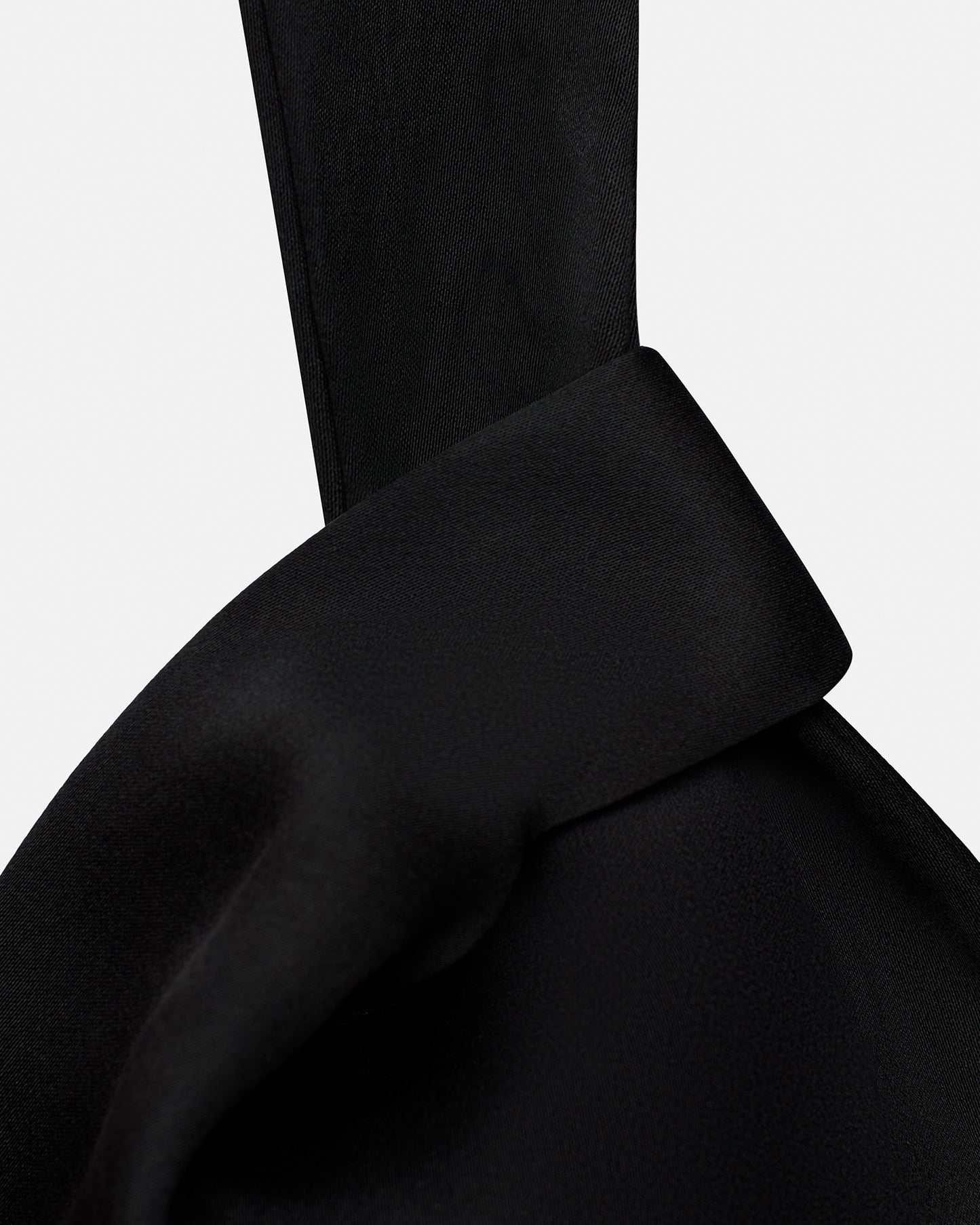 Jen Mini Fringe - Tech Satin Clutch Bag - Black