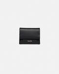Folded - Leather cardholder - Black/Moonbeam