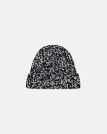 Corey - Mouline Slub Wool Hat - Black/White