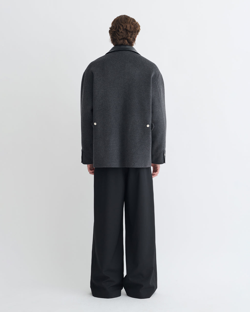 Camilo - Double Wool Jacket - Grey Melange