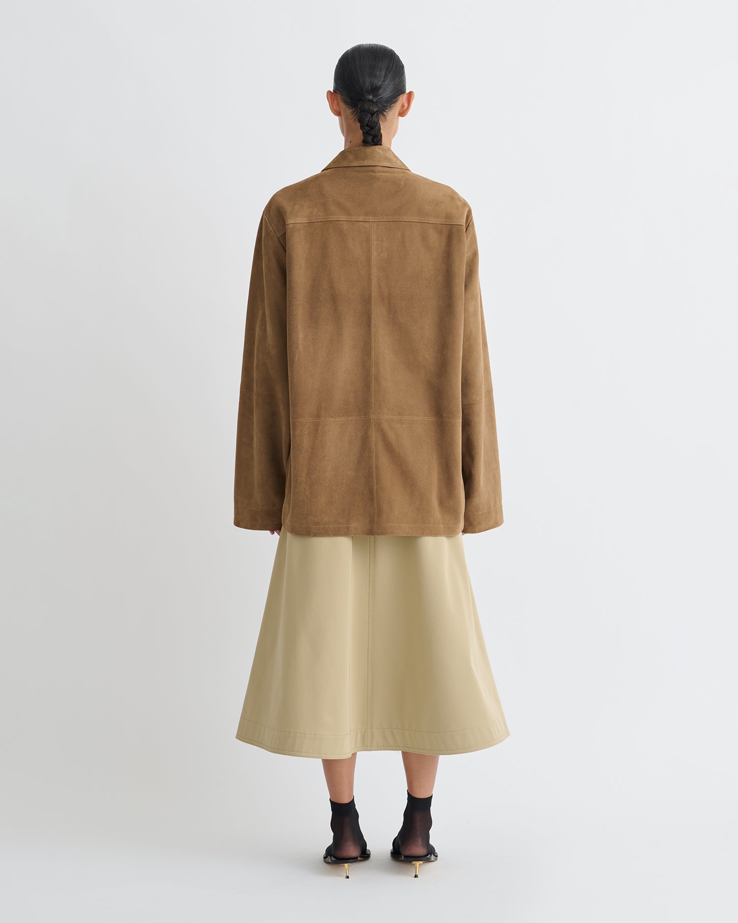yonfa ヌクヌクタートル (khaki brown) Nanushka woolen shirt jacket RHYS brown color NM24FWJK02578 at PRM US