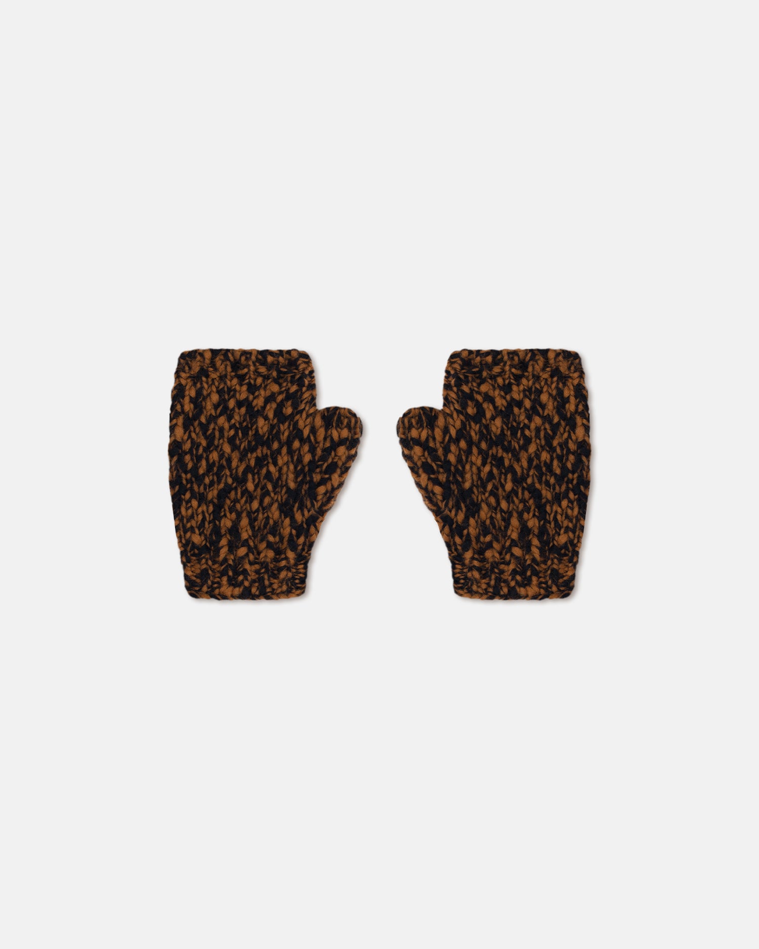 Shea - Mouline Slub Wool Gloves - Rust/Black