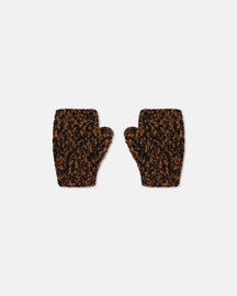 Shea - Mouline Slub Wool Gloves - Rust/Black
