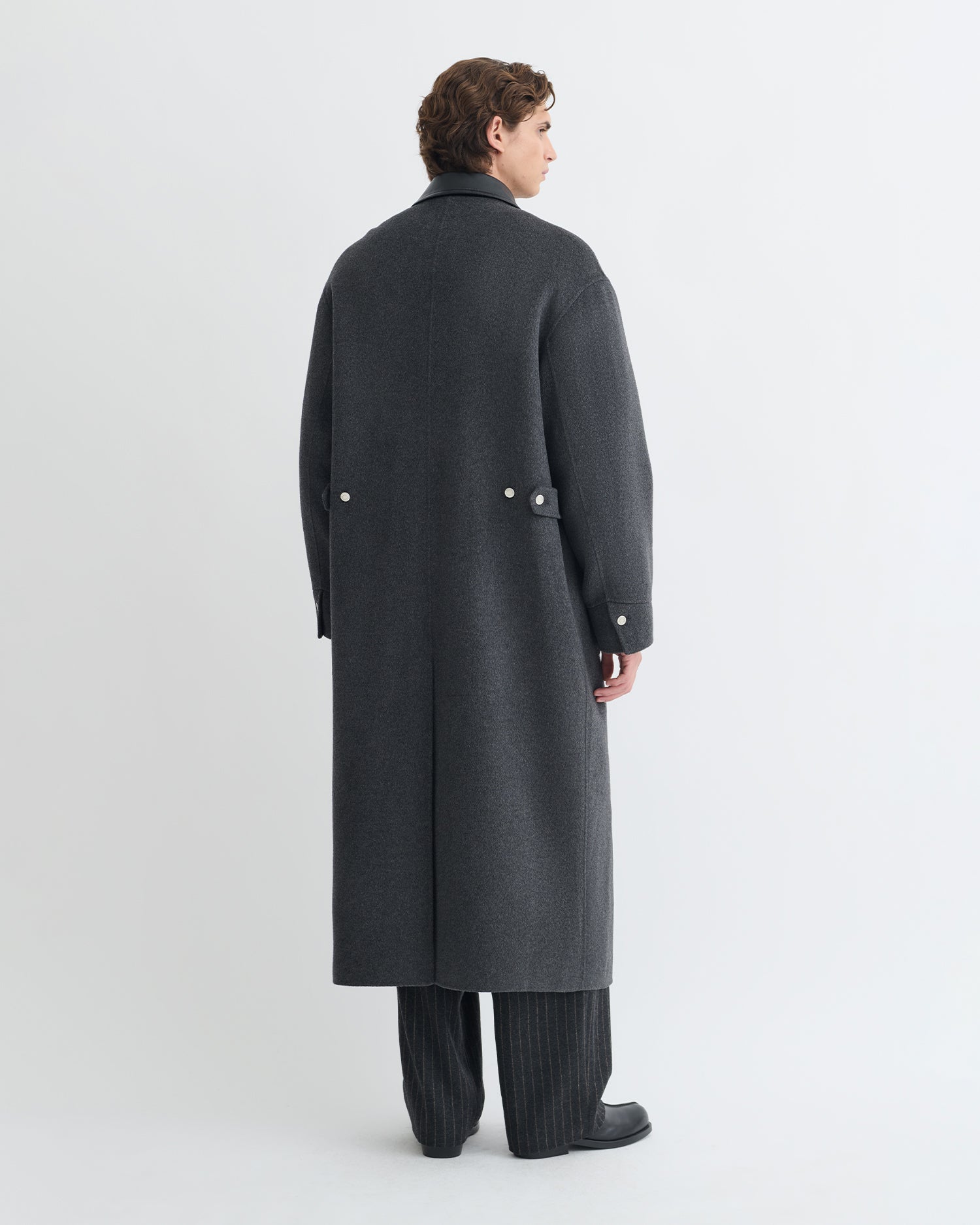 Wylder - Double Wool Coat - Grey Melange – Nanushka