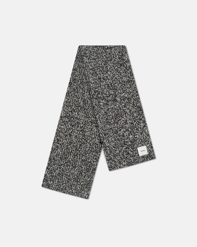 Lance - Mouline Slub Wool Scarf - Black/White