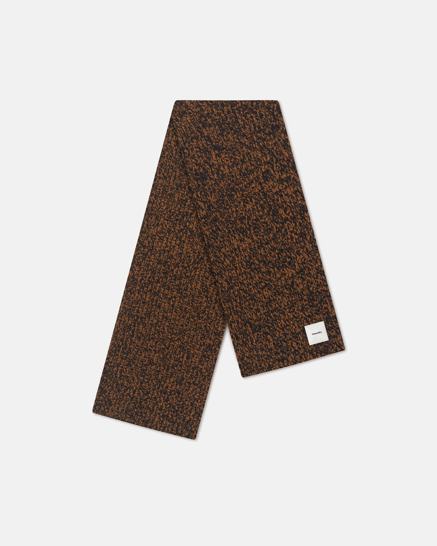 Lance - Mouline Slub Wool Scarf - Rust/Black