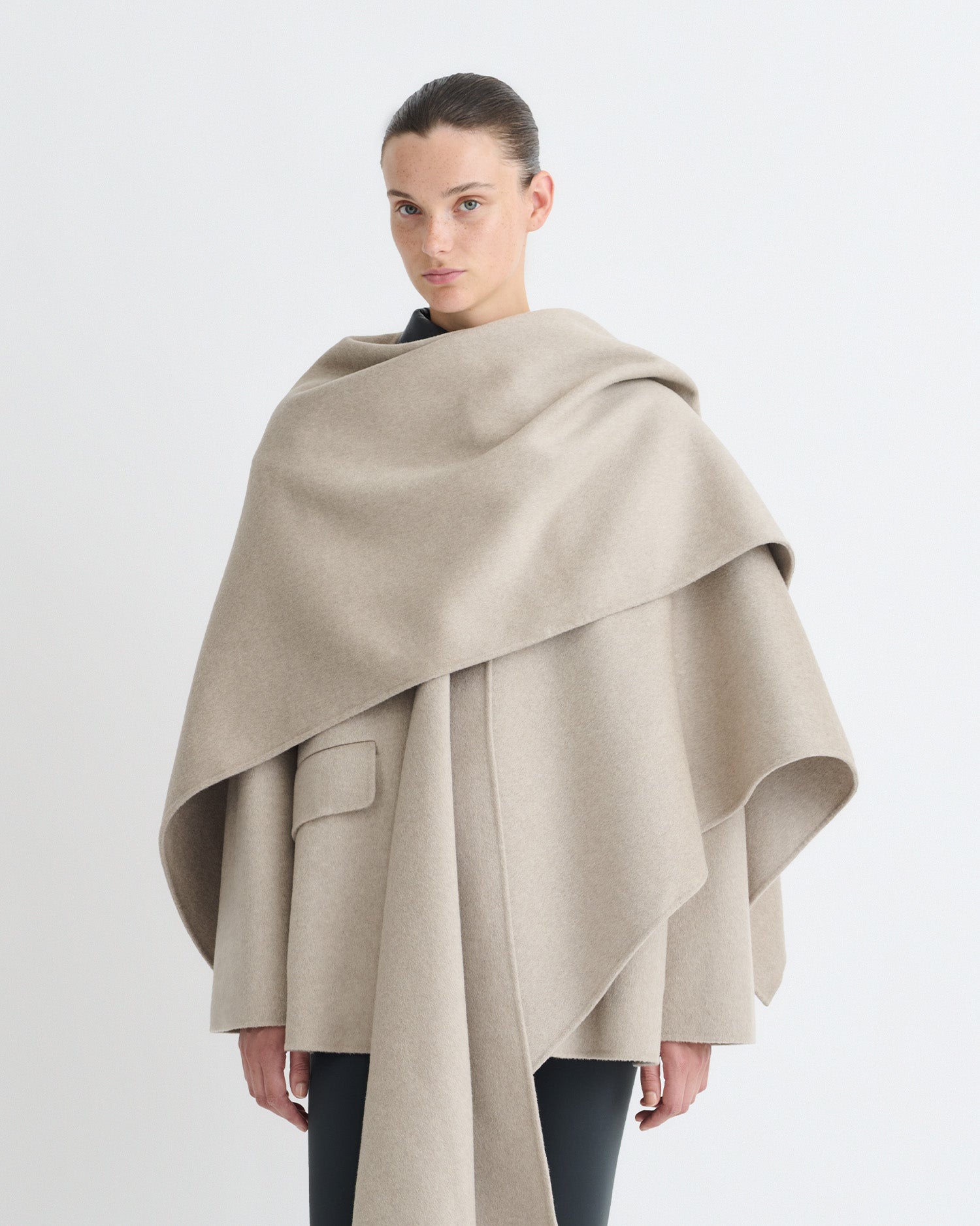 Kamin - Double Wool Scarf - Stone
