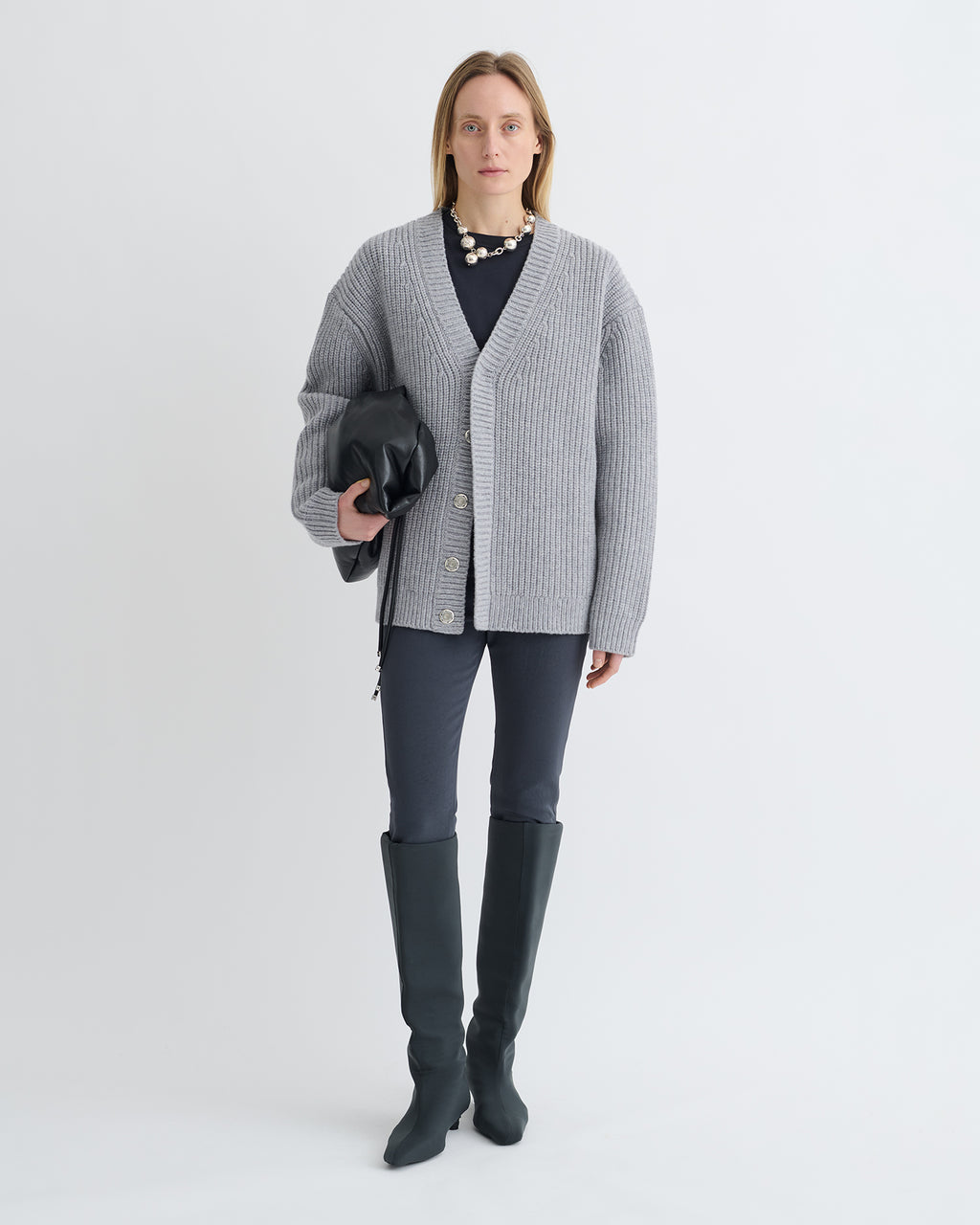 Varten - Merino and Cashmere-Blend Cardigan - Light Grey