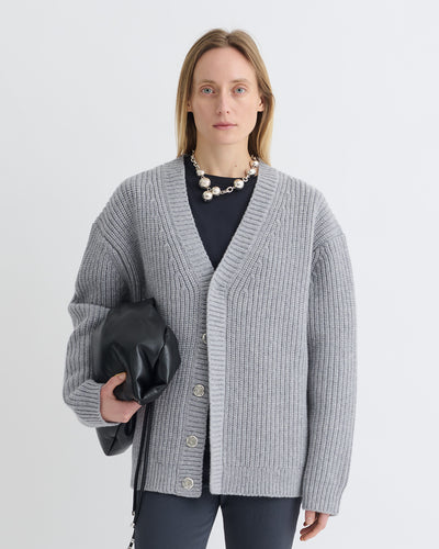 Varten - Merino and Cashmere-Blend Cardigan - Light Grey