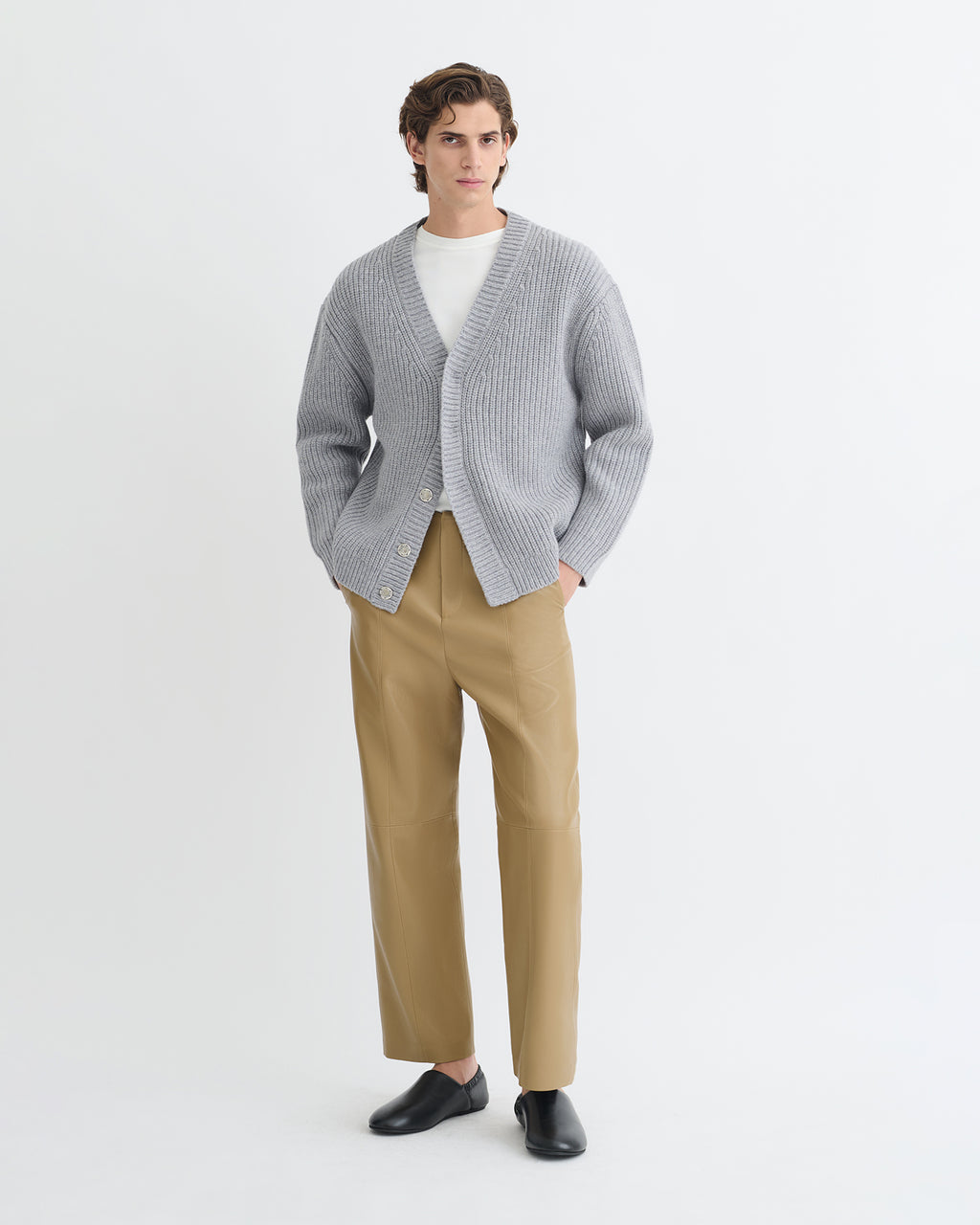 Varten - Merino and Cashmere-Blend Cardigan - Light Grey