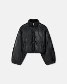 Asger - Padded Okobor™ Alt-Leather Jacket - Black