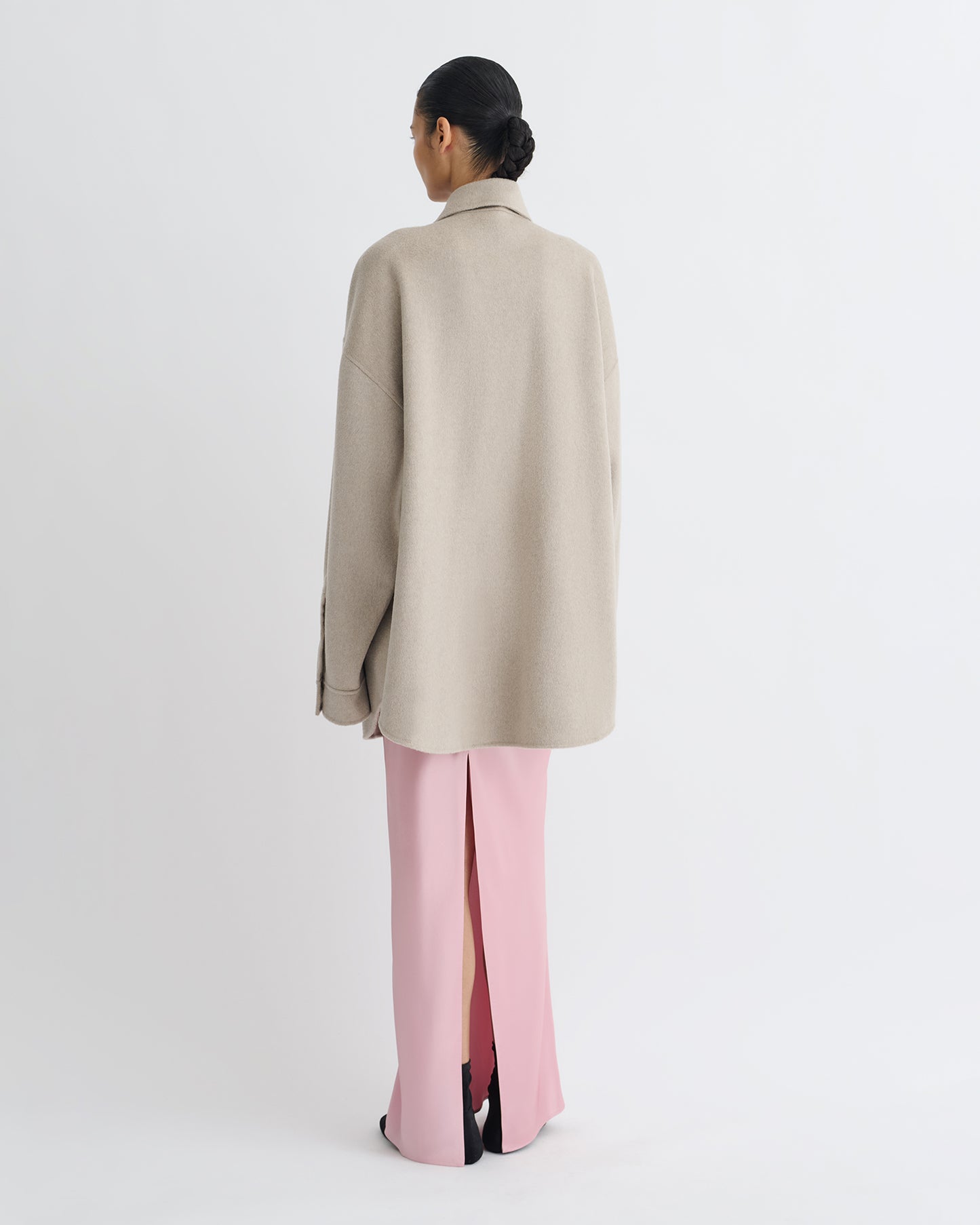 Martin - Double Wool Overshirt - Stone