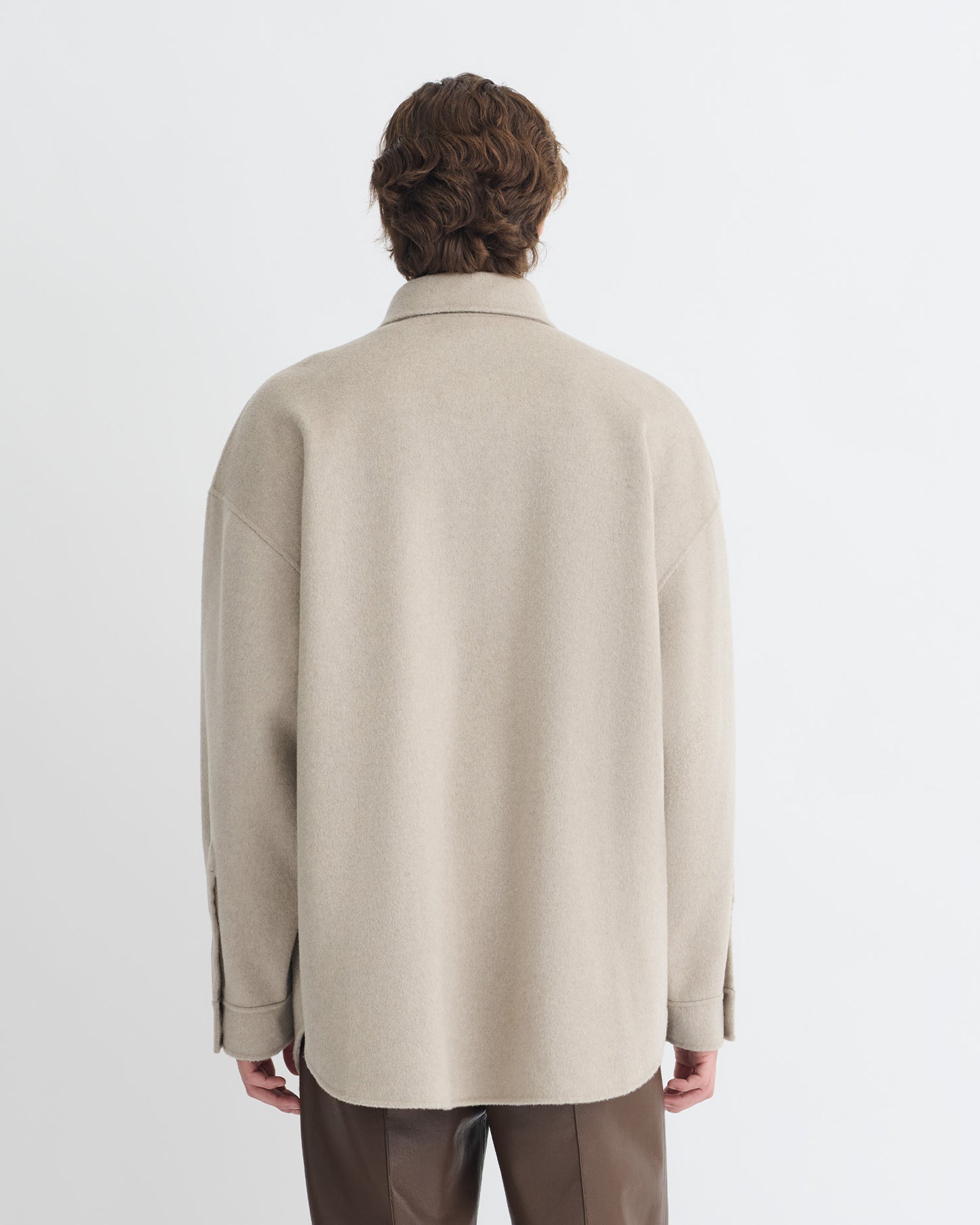 Martin - Double Wool Overshirt - Stone