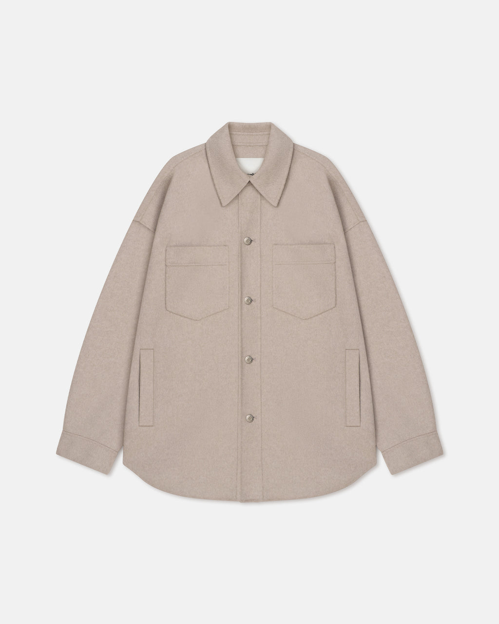 Martin - Double Wool Overshirt - Stone