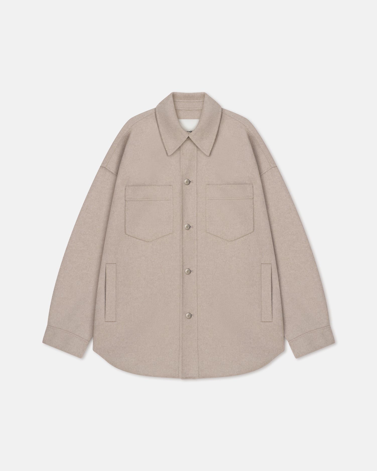 Martin - Double Wool Overshirt - Stone
