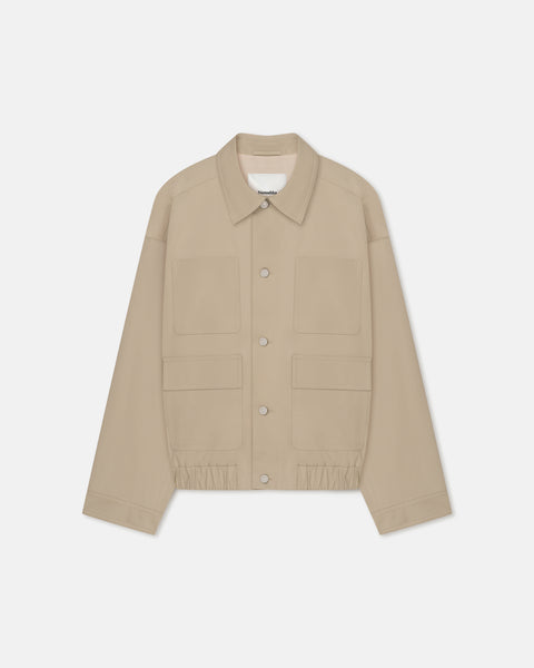 Zubin - Tech Twill Jacket - Pebble – Nanushka
