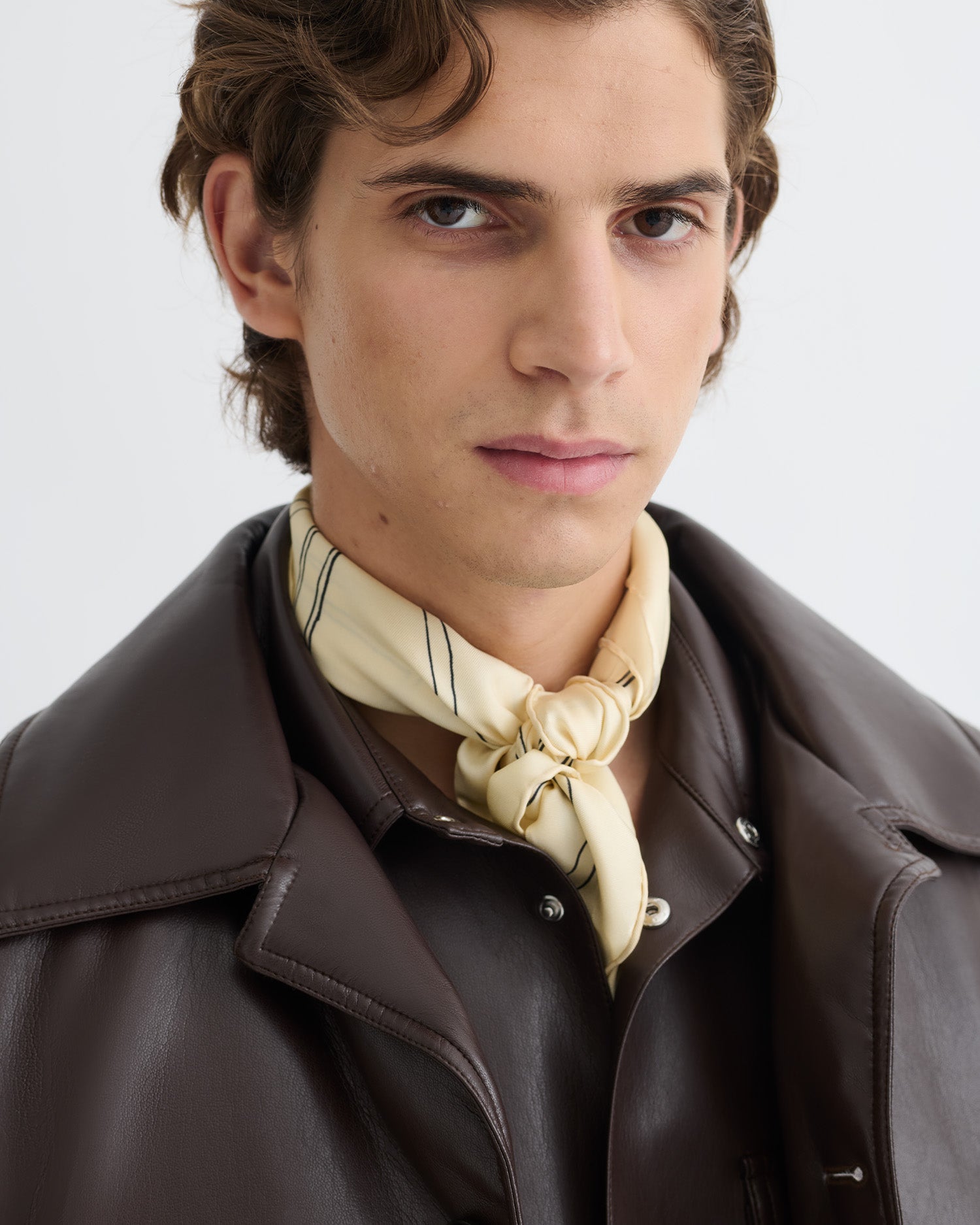 VETEMENTS デムナ期 MONOGRAM SILK SCARF TOTEME Women's' Signature Monogram Silk Scarf in Beige | LN-CC®